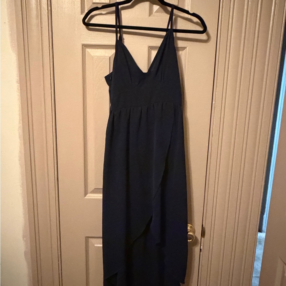 SHEIN Navy High Low Dress